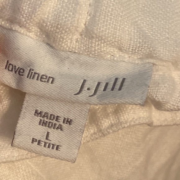 J. Jill Love Linen White Drawstring Pants - Picture 7 of 10